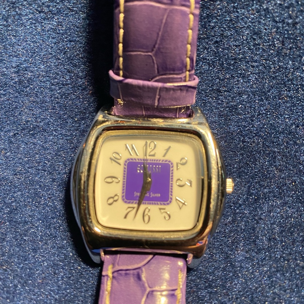 Women’s - Ecclissi Watch, Sterling Silver, Purple leather band